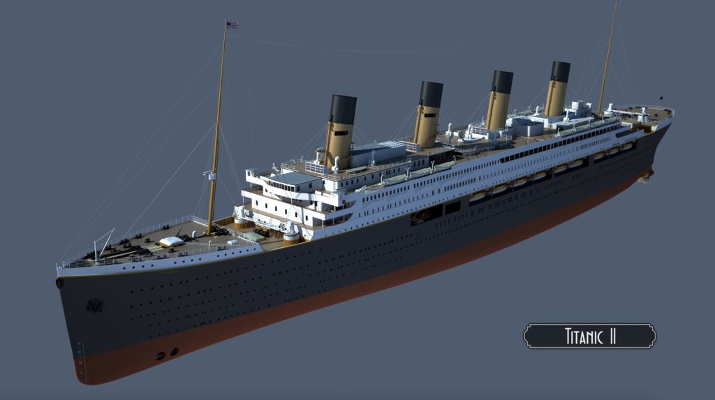 A 3d rendering of Titanic II. It looks like the original Titanic.